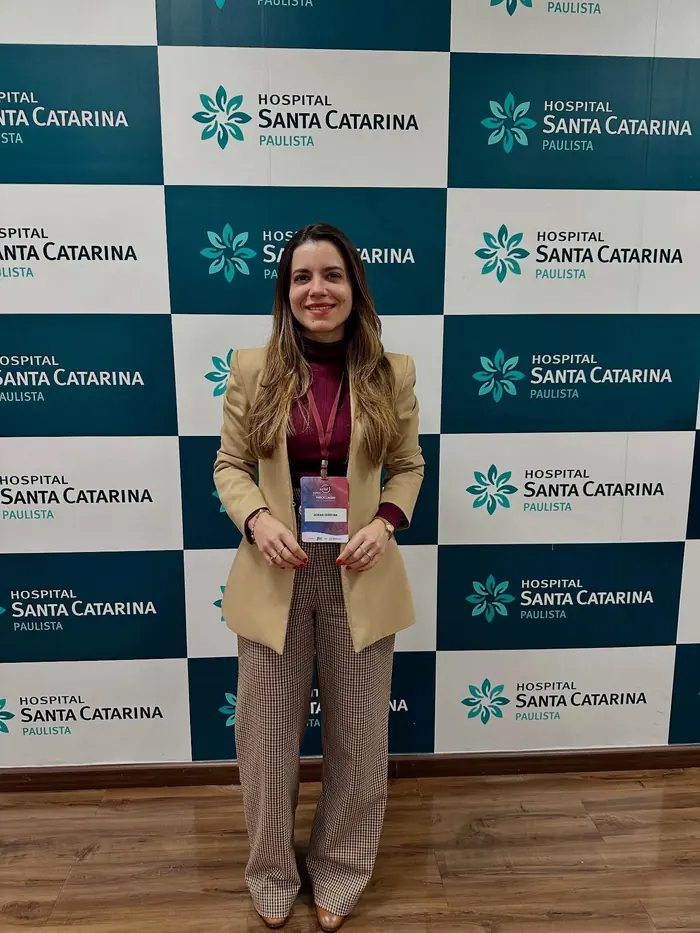 Dra. Hérika em evento no Hospital Santa Catarina